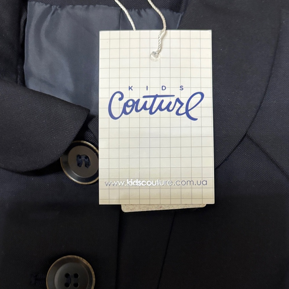Kids Couture Navy Button-Front Blazer for Girls - Picture 3 of 6